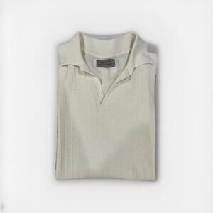 FALCONERI MENS LINEN COTTON BLEND POLO SHIRT MEDIUM MADE IN TUNISIA RP$245 VGC!